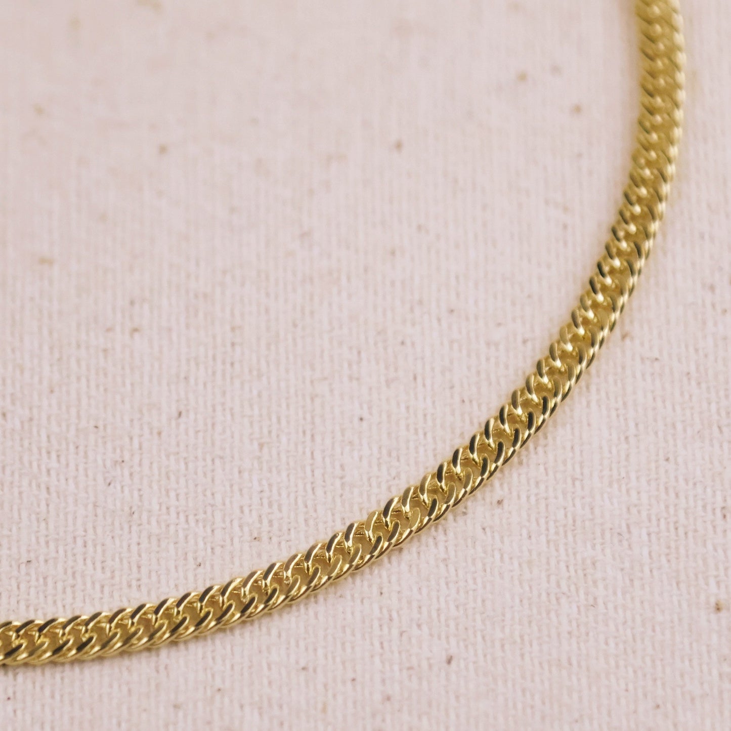 Double Curb Chain Anklet for Women | 4mm Chunky Gold Anklet | Adjustable Beach Jewelry