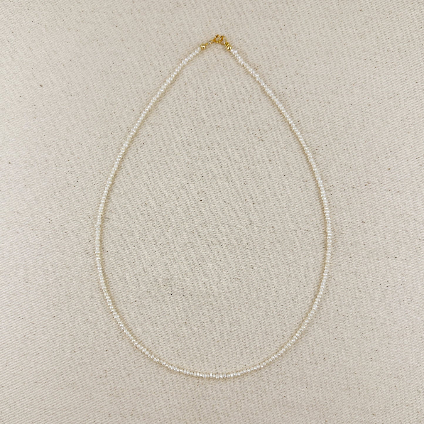 9k Gold Micro Fresh Water Pearls Necklace