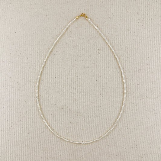 9k Gold Micro Fresh Water Pearls Necklace