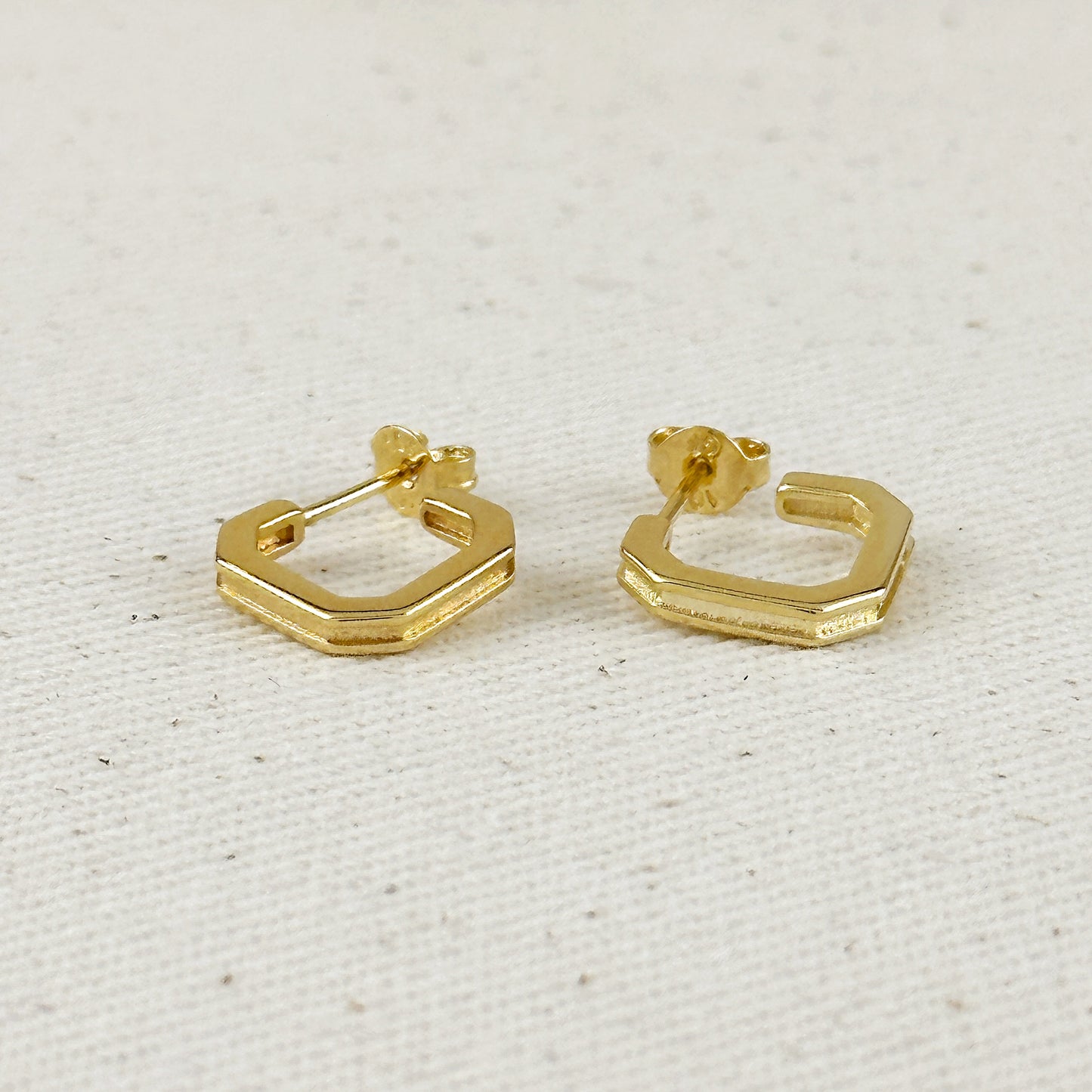 18k Gold Filled Square C-Hoop Earrings