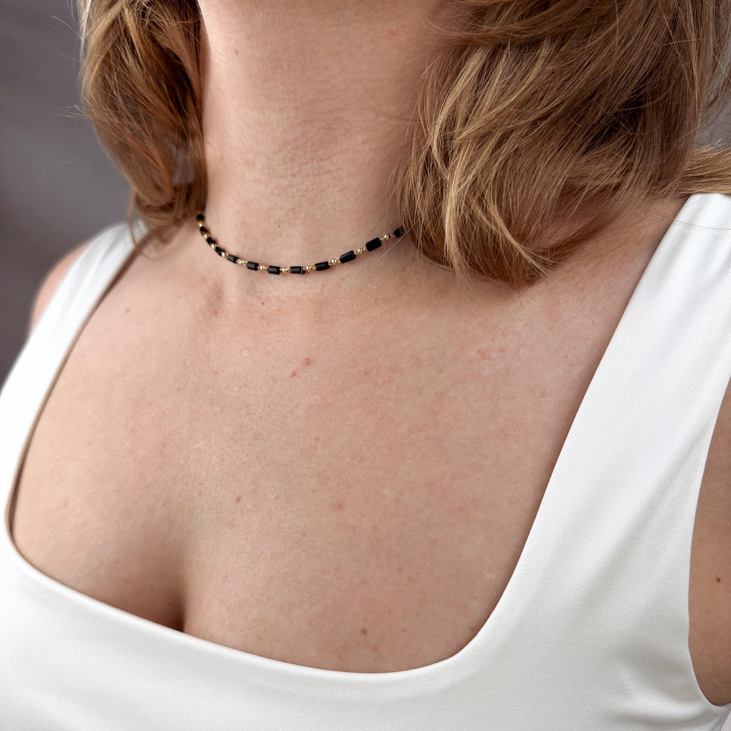 Baguette CZ Tennis Necklace - Delicate Cubic Zirconia Chain 1.5mm