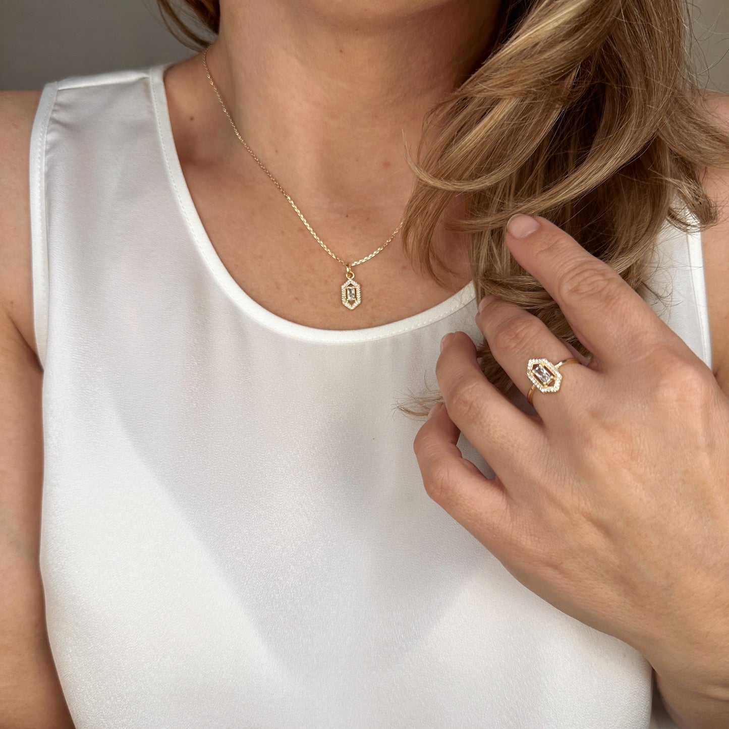 Elegant Baguette CZ Ring - Modern Statement Ring for Women