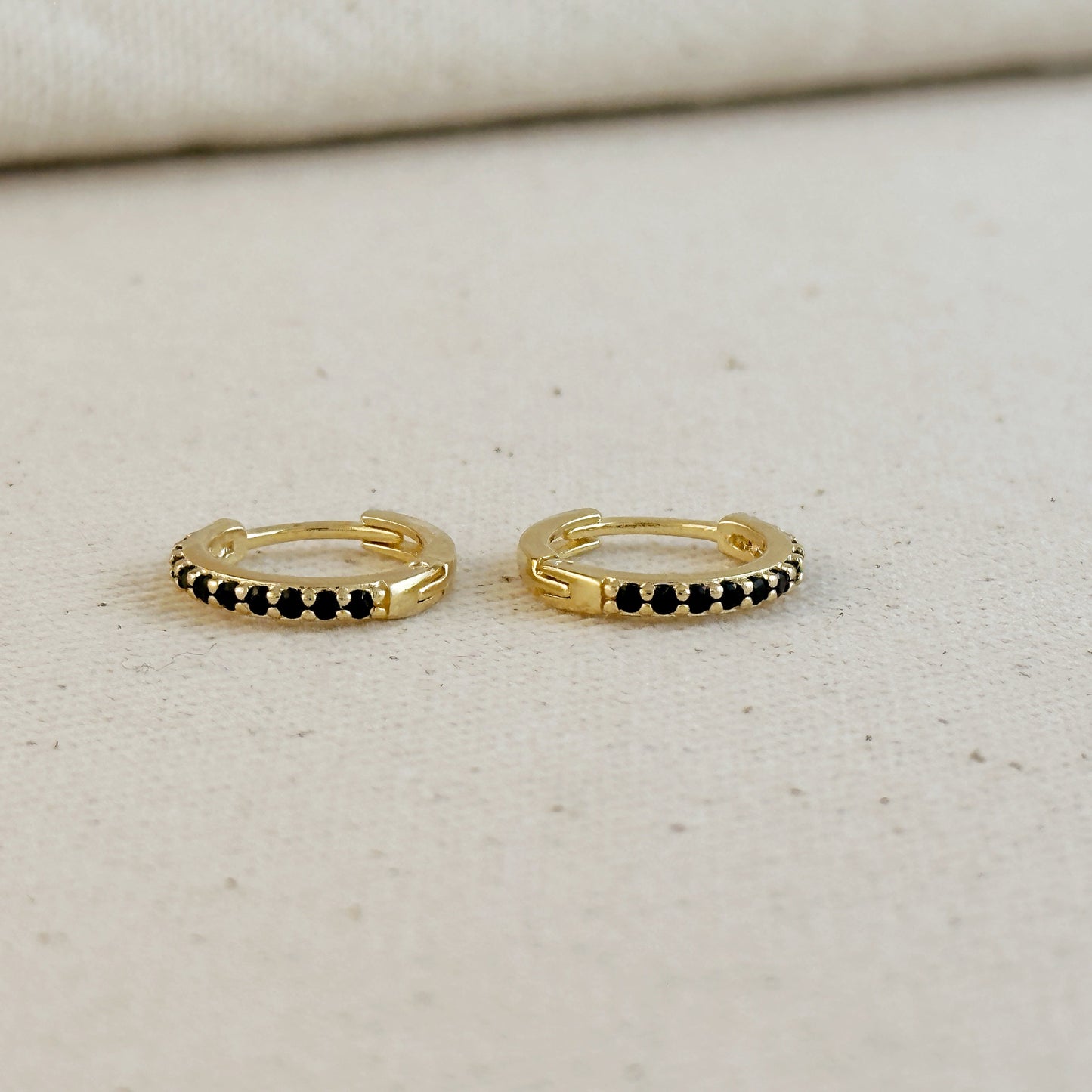18k Gold Filled Colored CZ Hoop Earrings