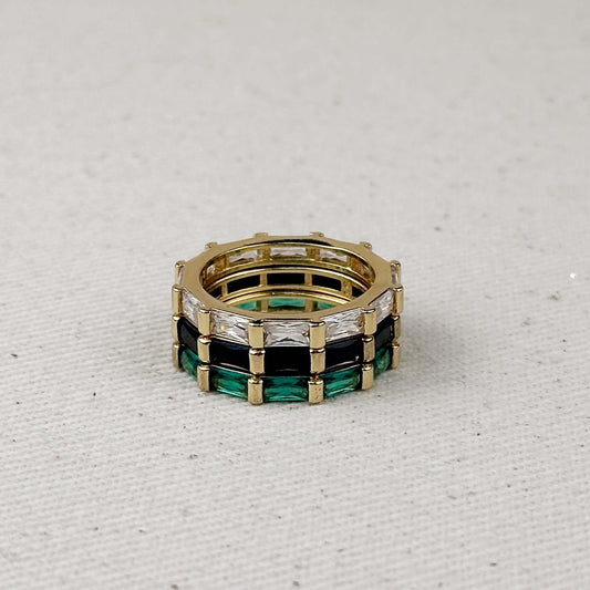 Baguette CZ Band Ring - Stackable Wedding Band