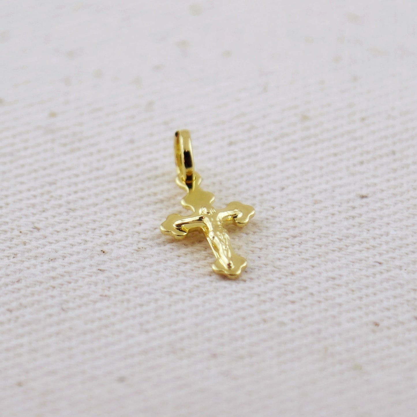 Mini Gold Crucifix Pendant for Women - Cross Necklace | Religious Jewelry