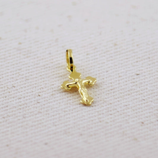 Mini Gold Crucifix Pendant for Women - Cross Necklace | Religious Jewelry