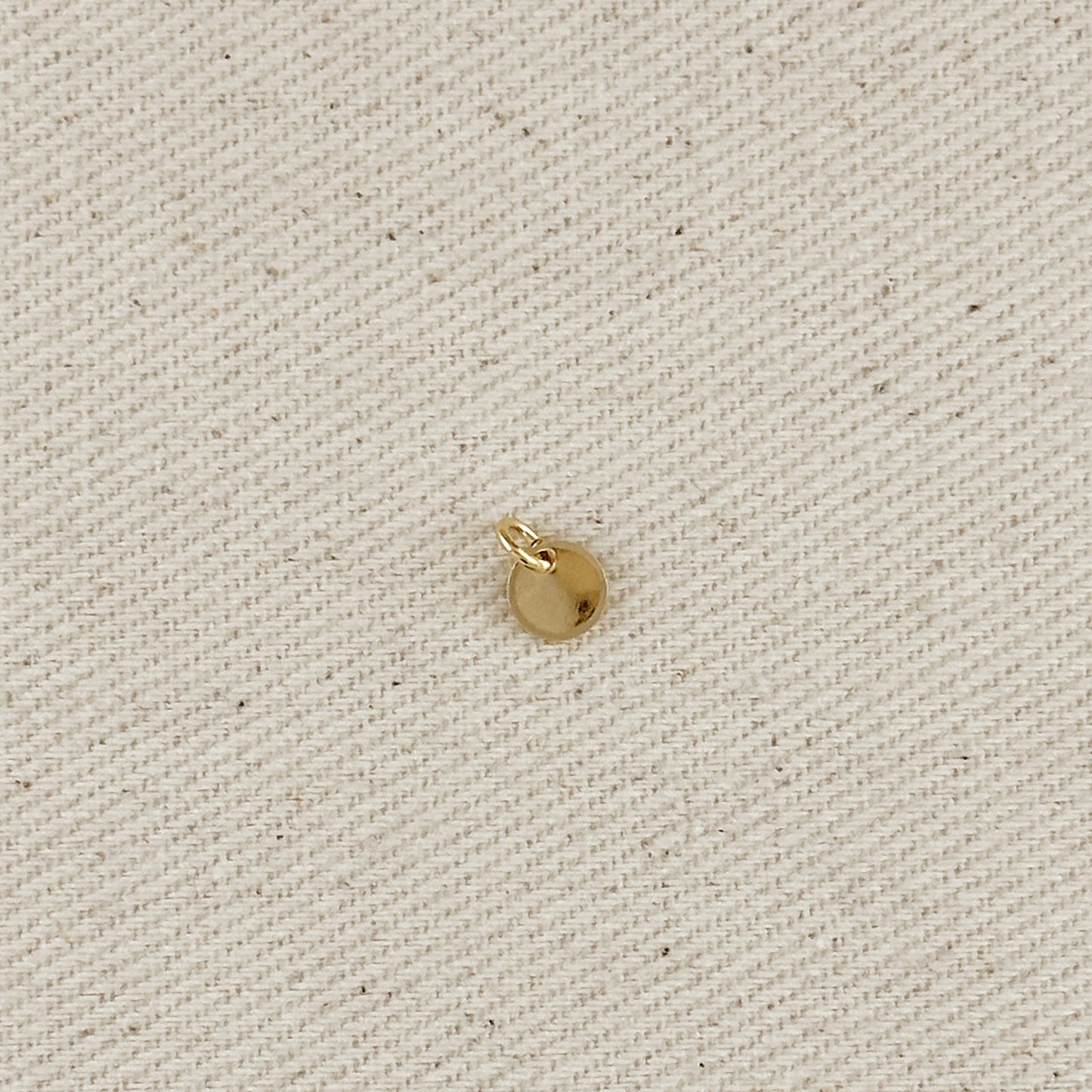 18k Gold Filled Blank Round 6mm Tag Findings