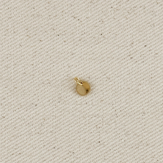 18k Gold Filled Blank Round 6mm Tag Findings