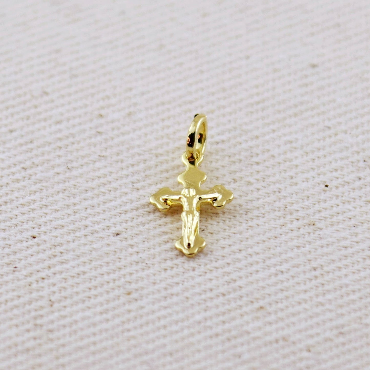 Mini Gold Crucifix Pendant for Women - Cross Necklace | Religious Jewelry