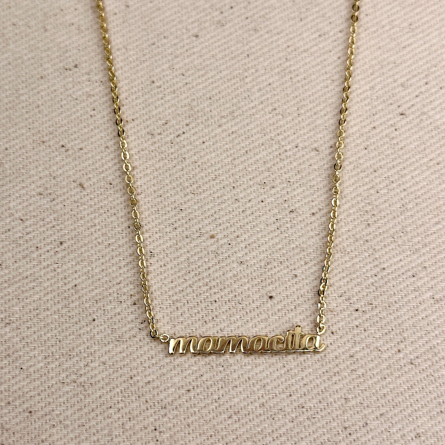 Mamacita Necklace 18K Gold Filled - Script Name Necklace for Women | Layering Chain