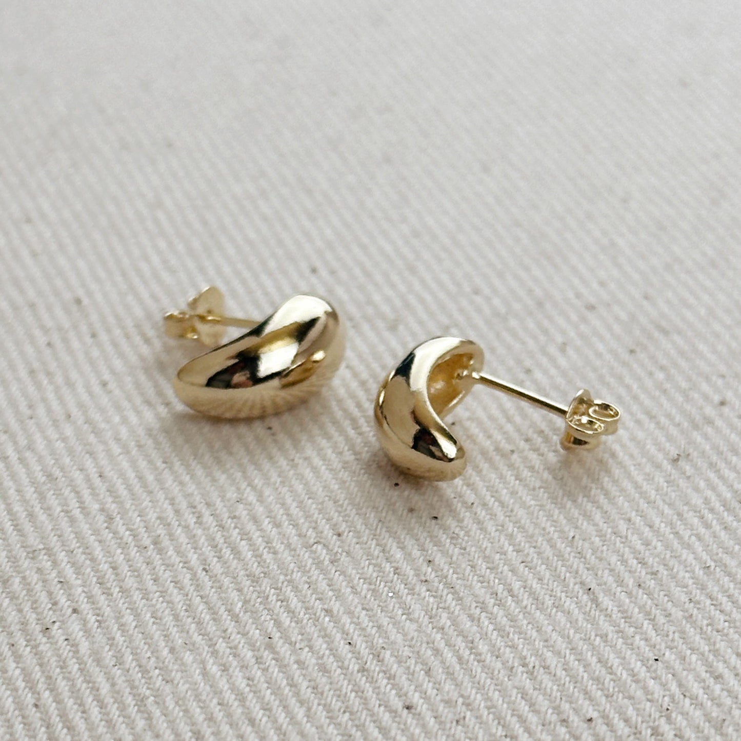 Curved Stud Earrings for Women - Modern Minimalist Arc Studs