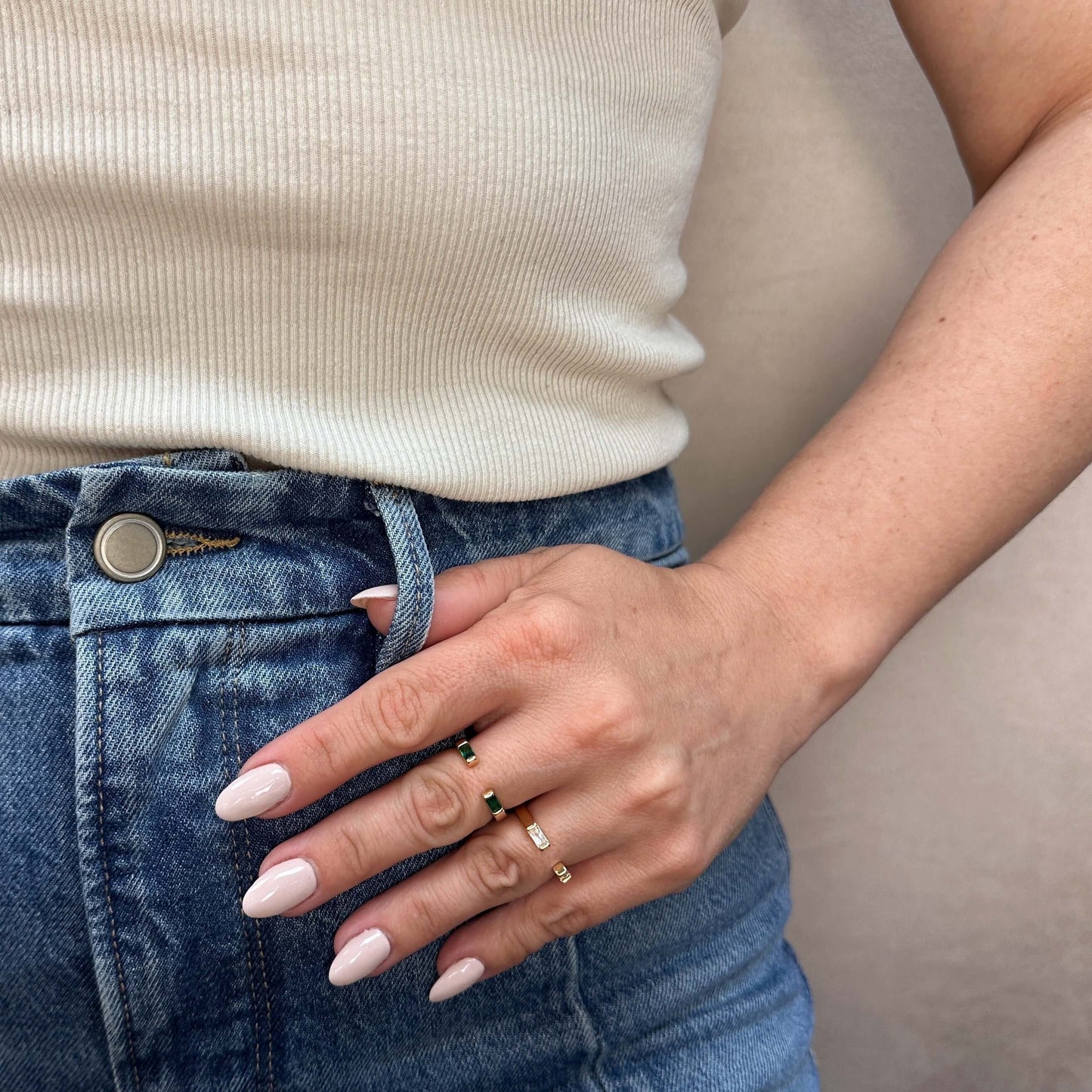 Baguette CZ Band Ring | AAAAA Quality | Stackable Ring for Women