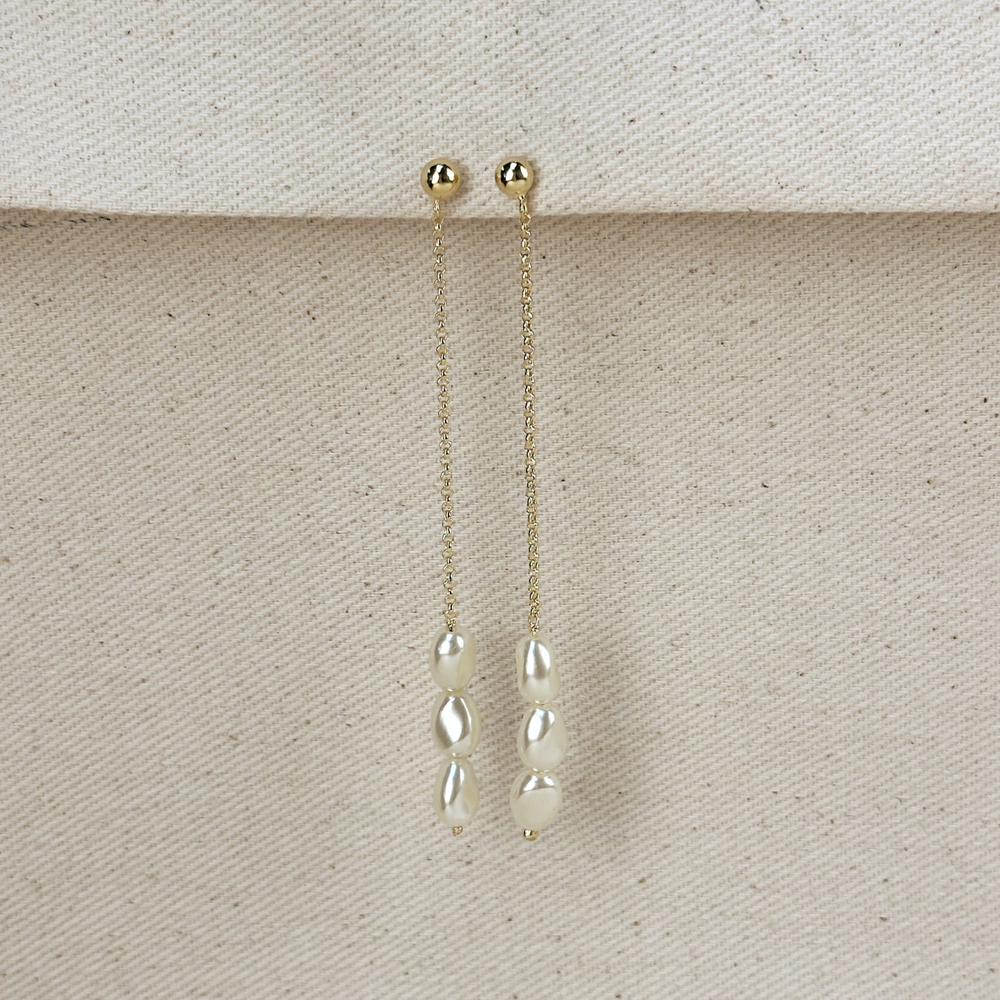 Baroque Pearl Drop Earrings - Statement Dangle Earrings for Women
