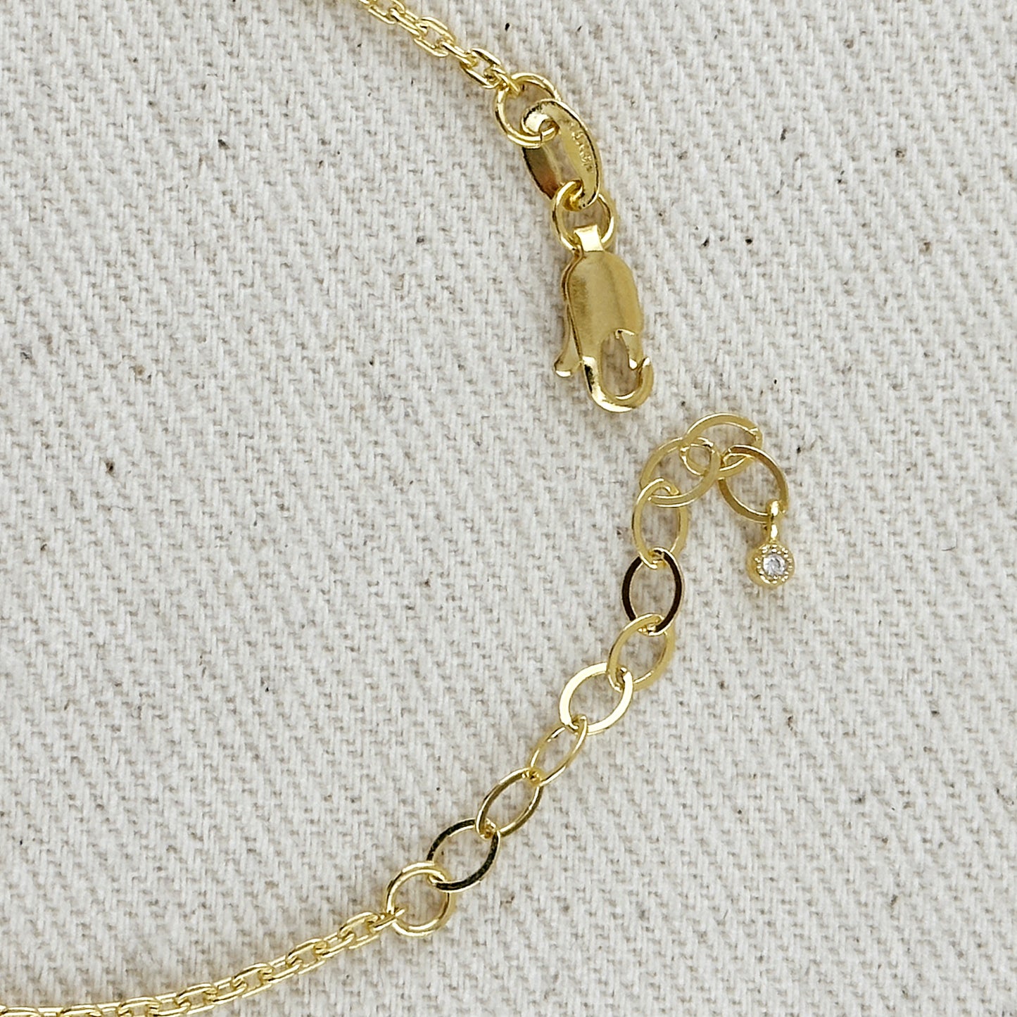 18k Gold Filled Linked CZ Bracelet