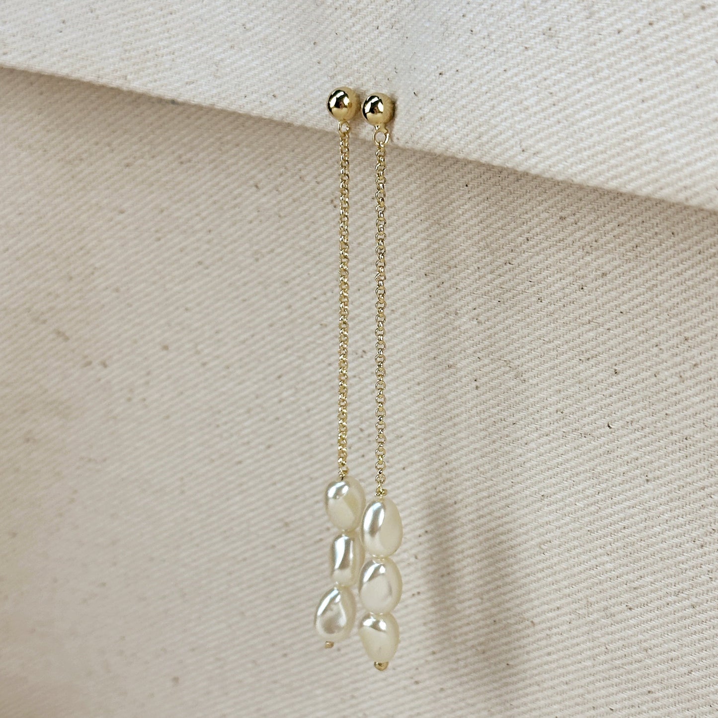 Baroque Pearl Drop Earrings - Statement Dangle Earrings for Women
