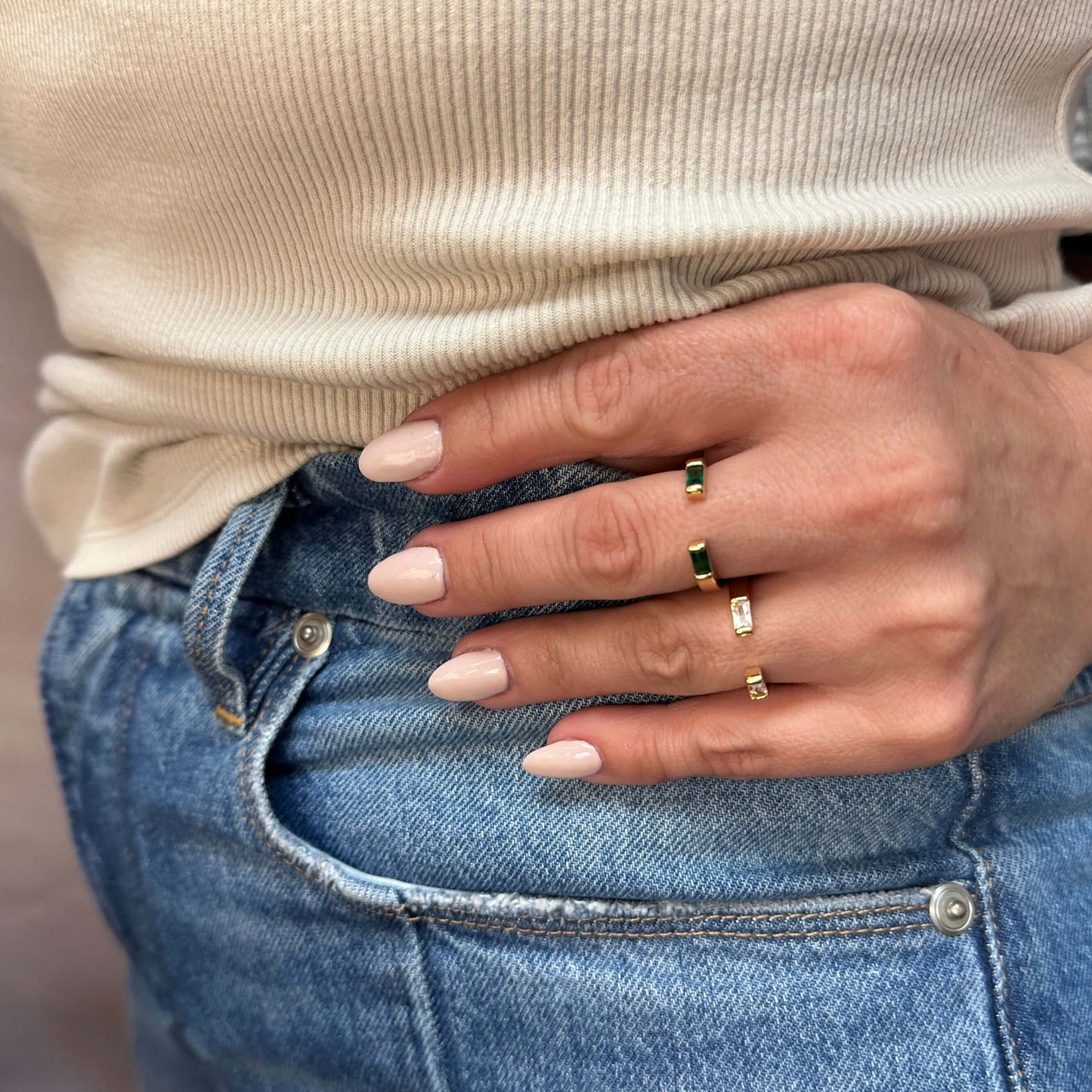 Baguette CZ Band Ring | AAAAA Quality | Stackable Ring for Women