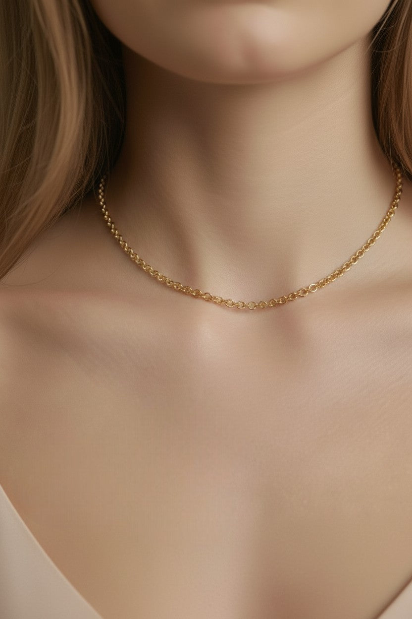 Rolo Chain Necklace for Women - Layering Chain for Pendants & Charms