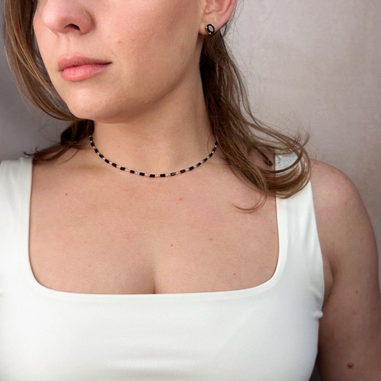 Baguette CZ Tennis Necklace - Delicate Cubic Zirconia Chain 1.5mm