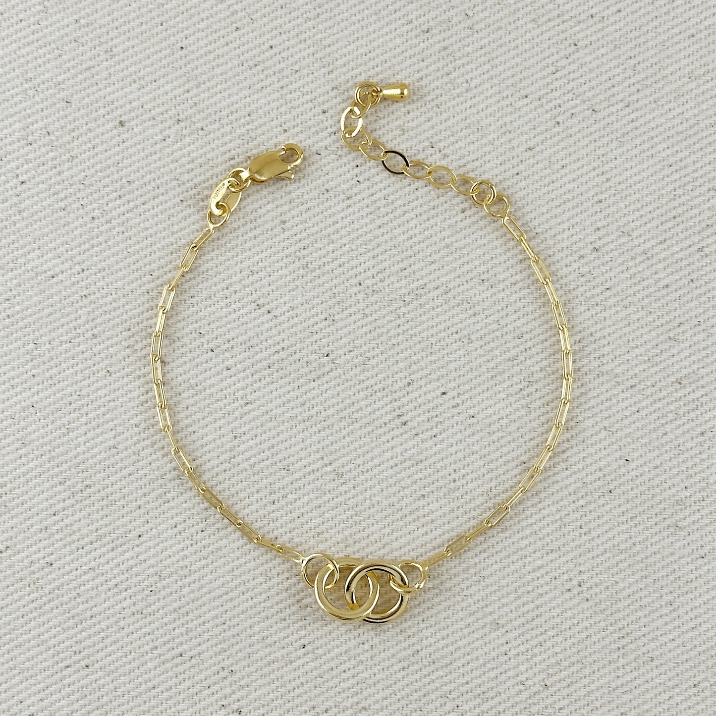 18k Gold Filled Linked Bracelet