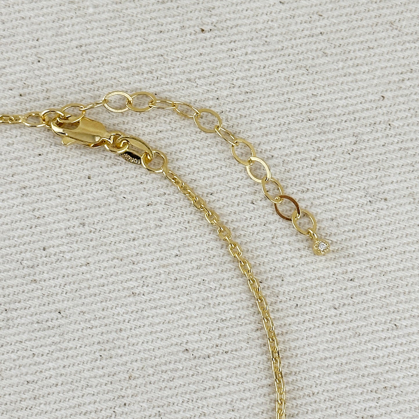18k Gold Filled Linked CZ Necklace