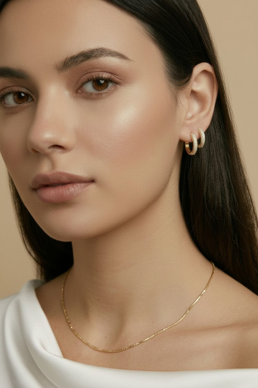 18k Gold Filled Interspersed Twisted Box Chain