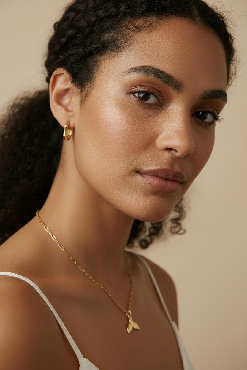 ✨ 18k Gold Filled Bamboo Clicker Hoop Earrings — Nature's Most Elegant Pattern, In Warm Gold.