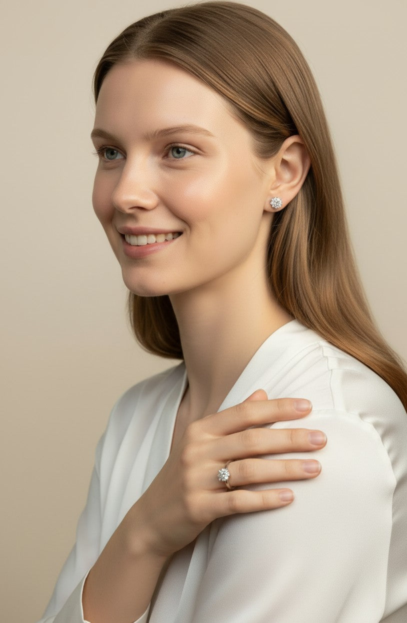 ๐ .925 Sterling Silver Six-Prong Moissanite Solitaire Ring โ 1.0ct GRA Certified. The Most Classic Setting.