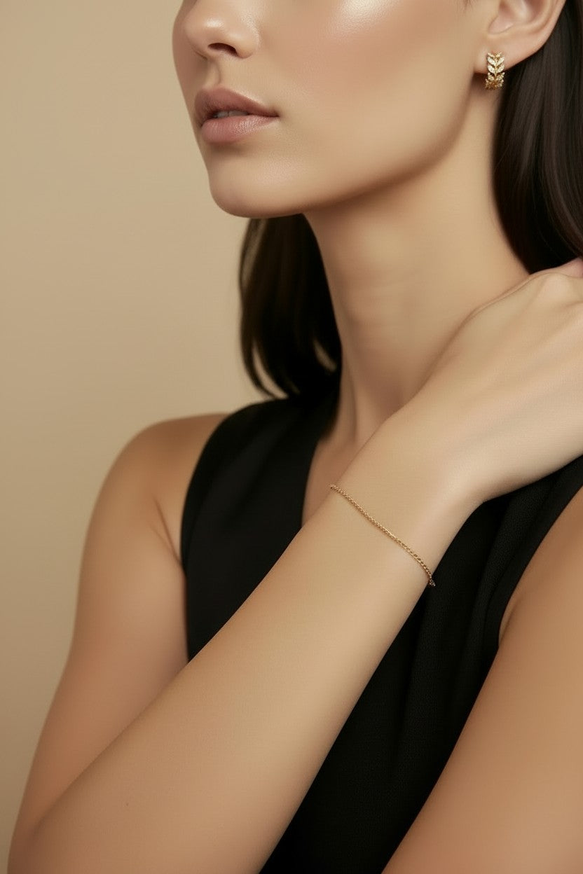 18k Gold Filled Thin Chain Bracelet | Imperceptibly Yours