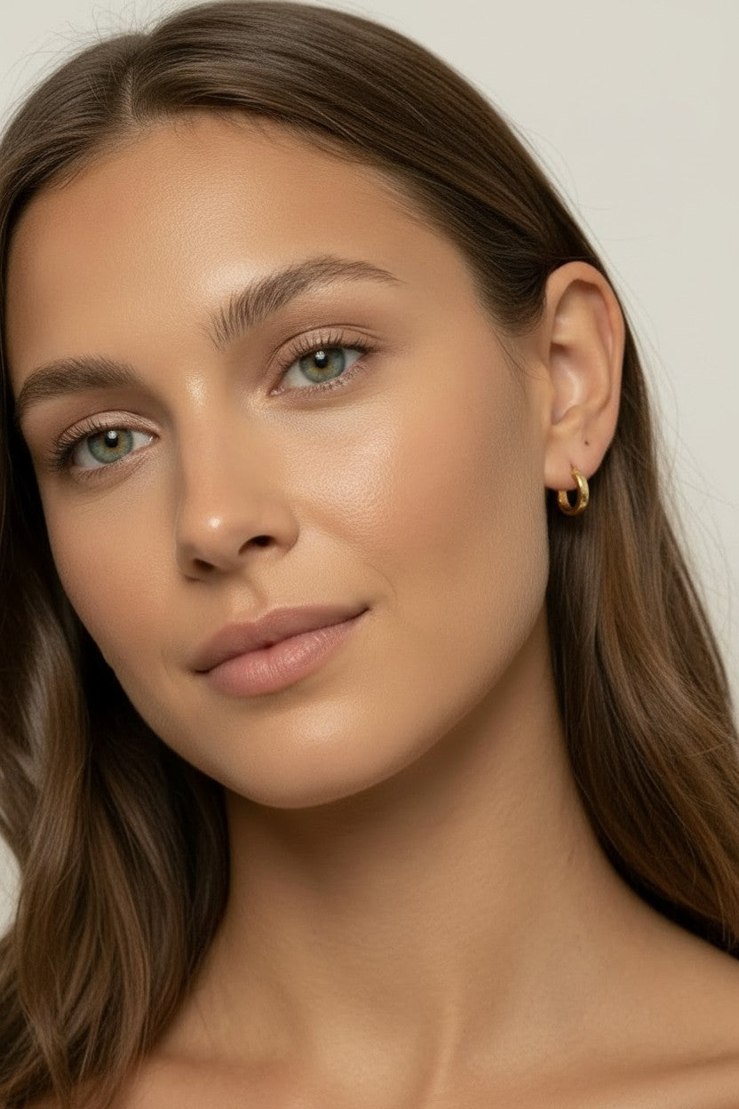 18k Gold Filled Small Clicker Hoop Earrings | Everyday Basic