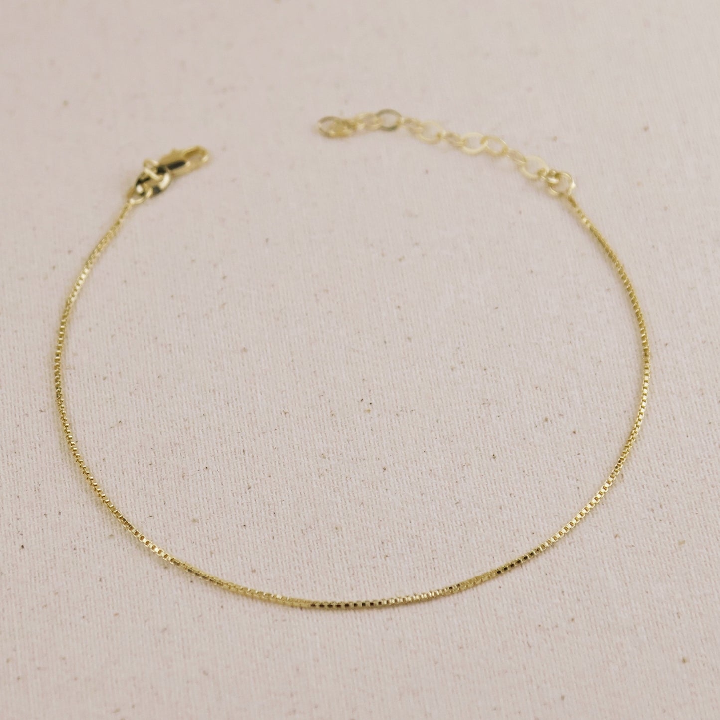 Delicate Anklet - Thin Box Chain Ankle Bracelet for Women