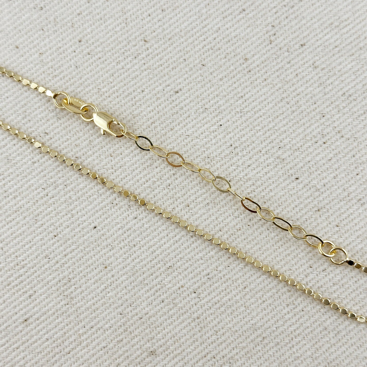 18k Gold Filled 1.5mm Flat Dot Ball Bracelet