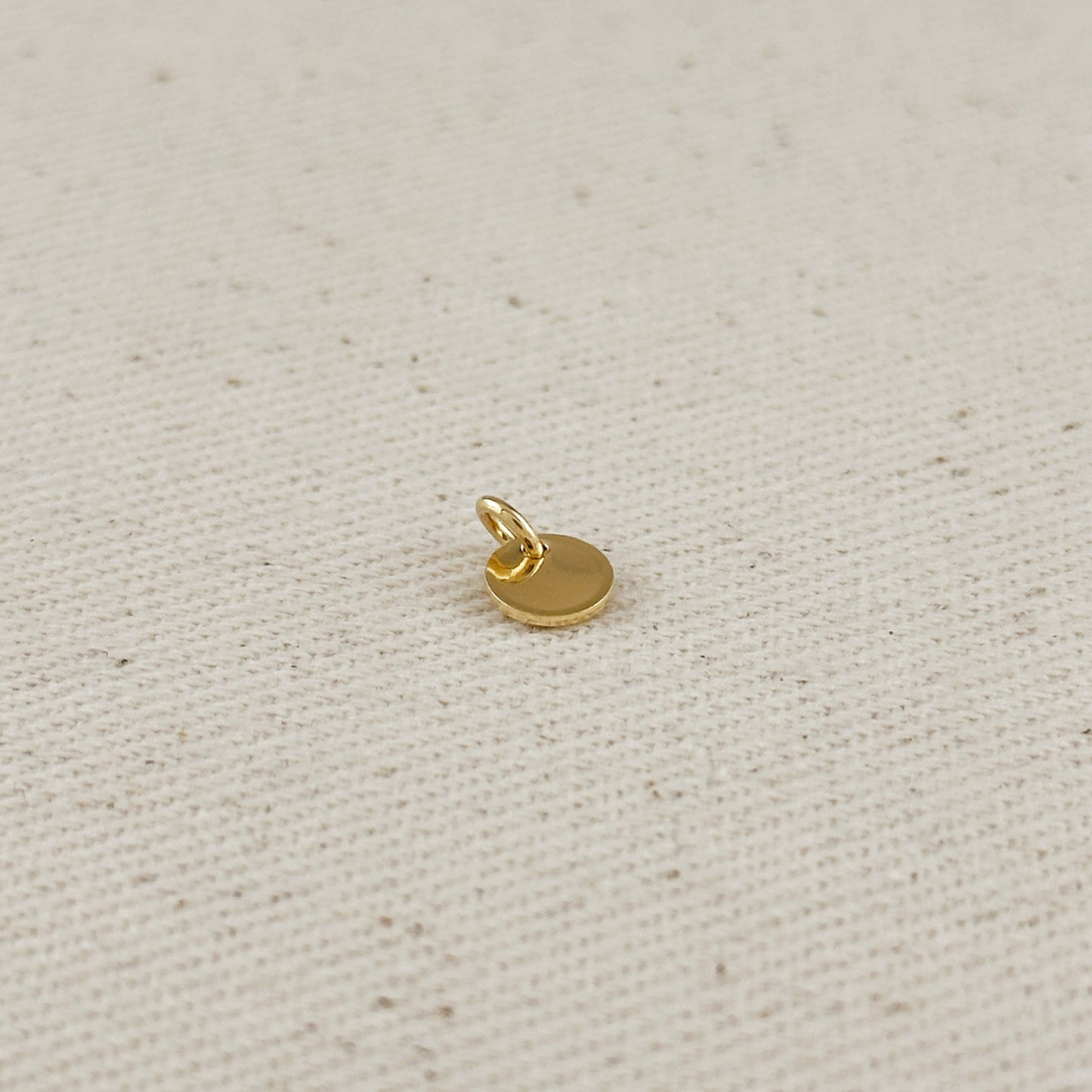 18k Gold Filled Blank Round 6mm Tag Findings