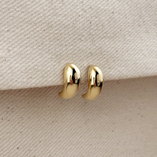 Curved Stud Earrings for Women - Modern Minimalist Arc Studs