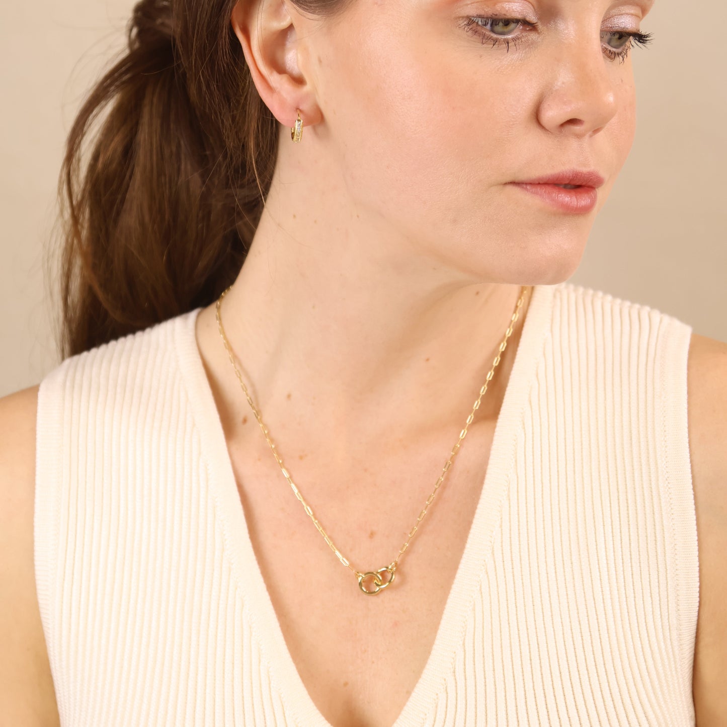 18k Gold Filled Linked Necklace
