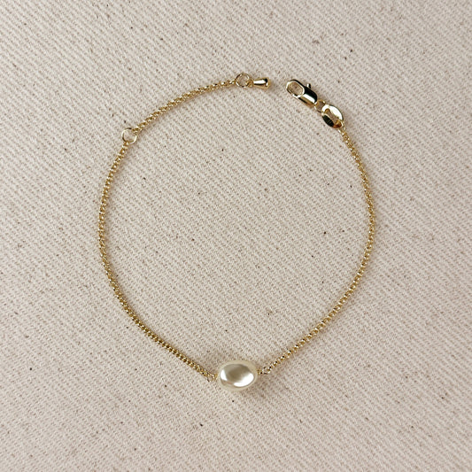 Baroque Pearl Bracelet - Elegant Solitaire Pearl Jewelry for Women