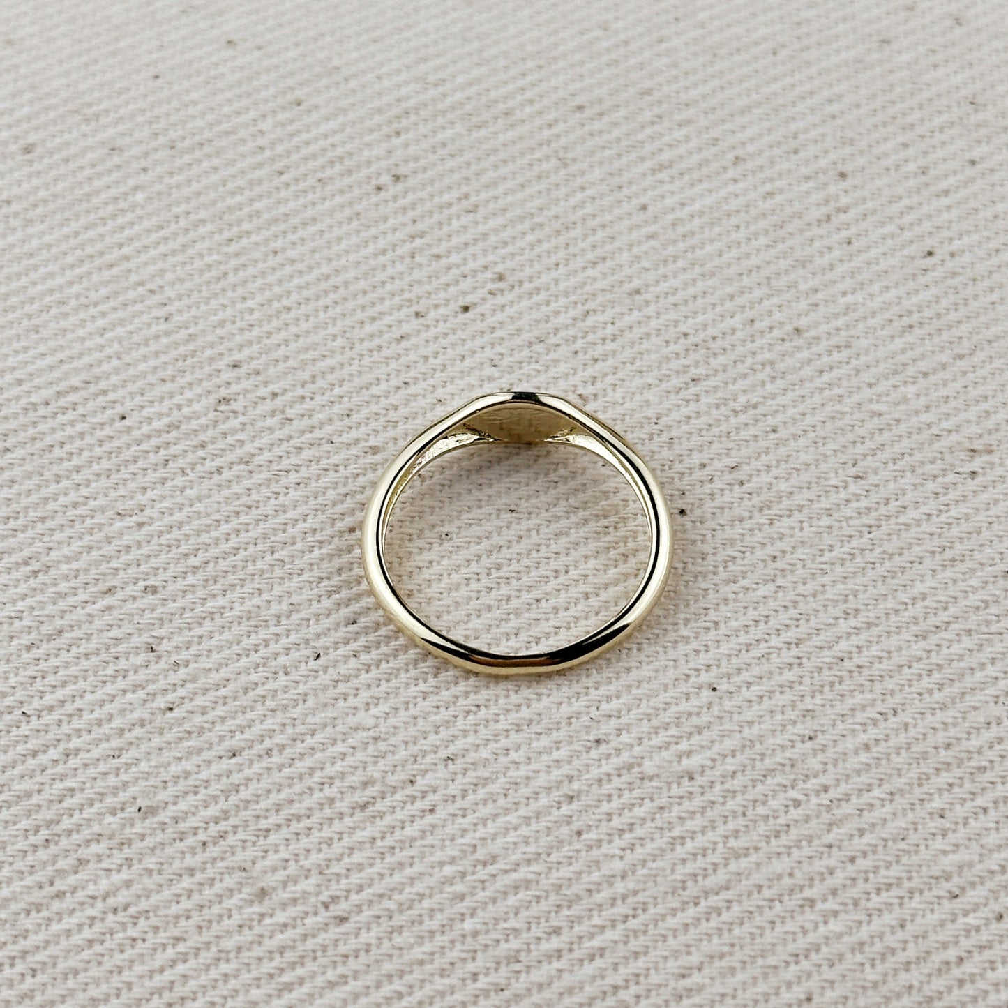 Signet Ring for Women | Classic Minimalist Statement Ring | Engravable Gold Ring