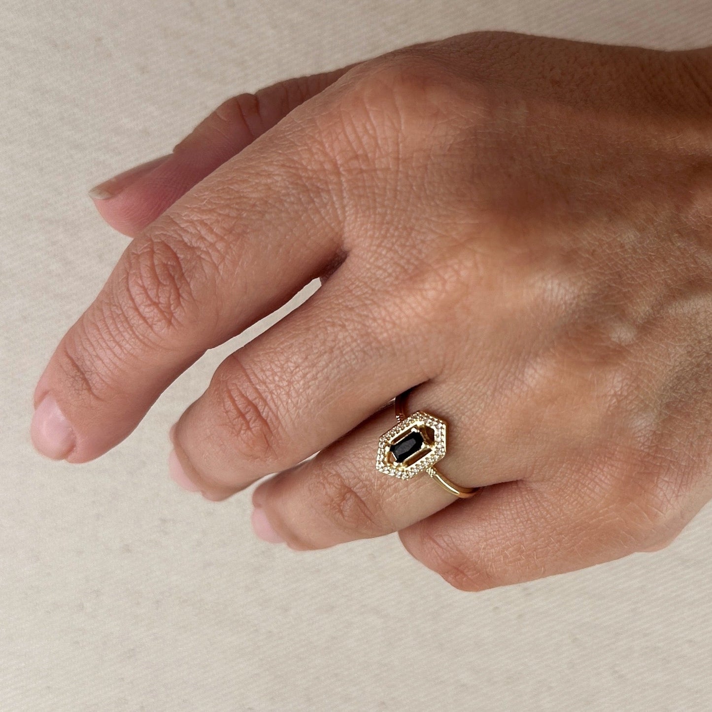 Elegant Baguette CZ Ring - Modern Statement Ring for Women