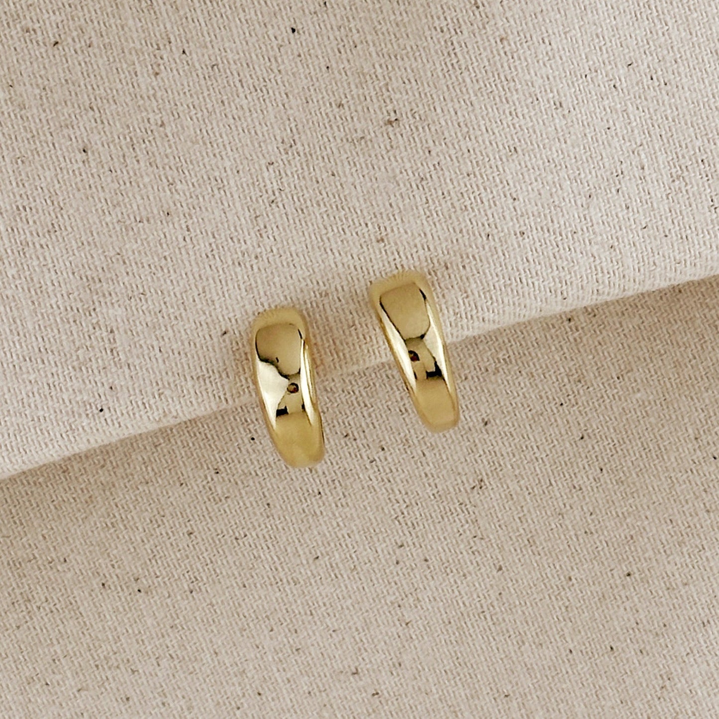 Chunky Gold C-Hoop Earrings | Thick Hoops | Modern Minimalist Earrings | Gift for Her