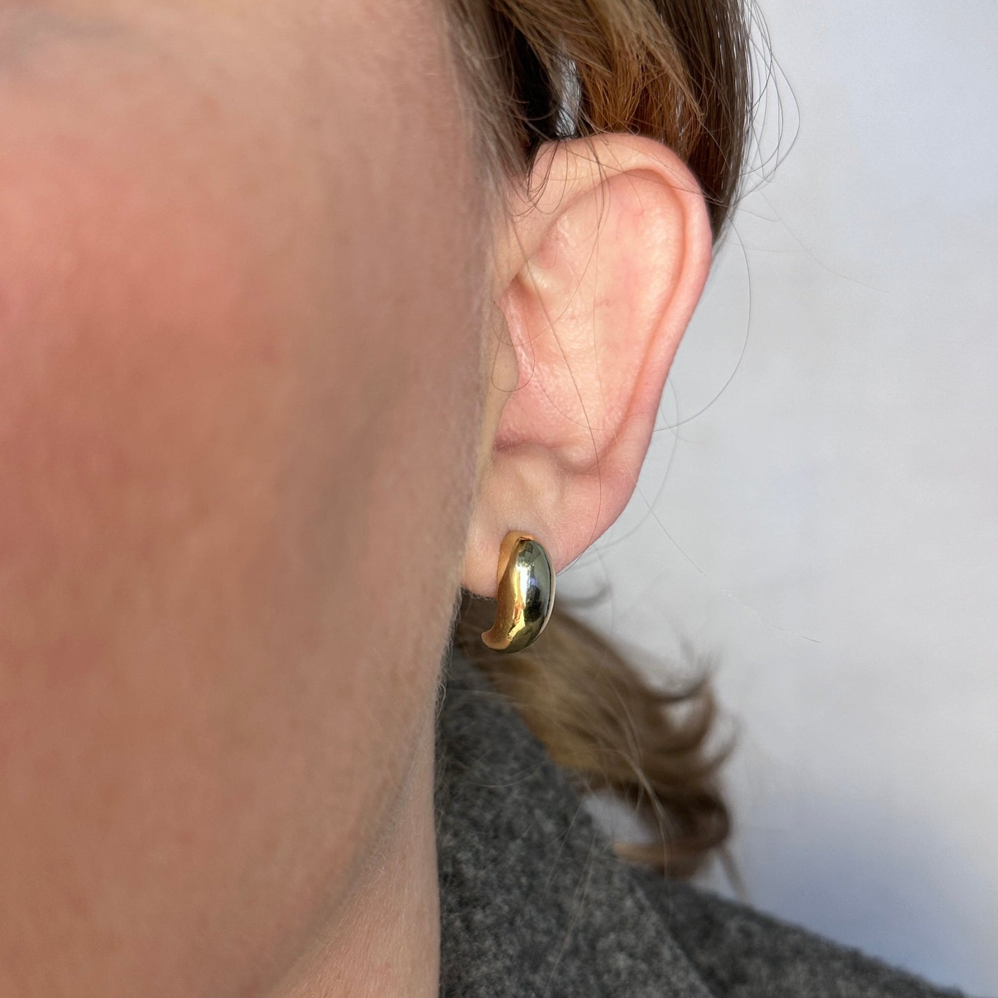 Curved Stud Earrings for Women - Modern Minimalist Arc Studs