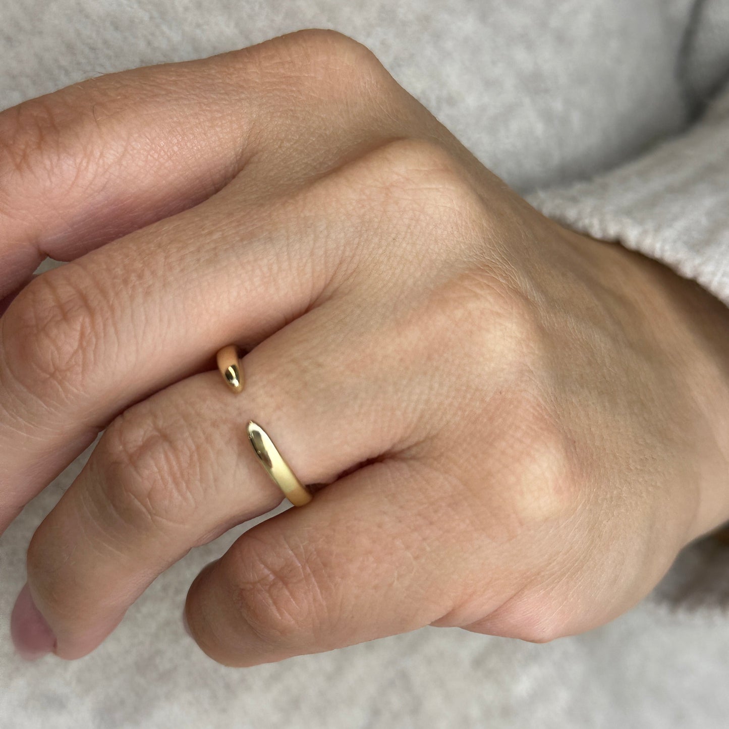18k Gold Filled Open Top Stackable Ring