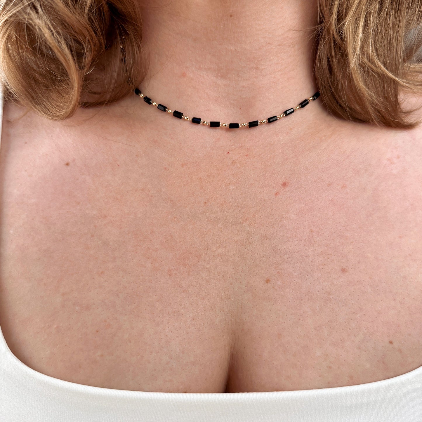 Baguette CZ Tennis Necklace - Delicate Cubic Zirconia Chain 1.5mm