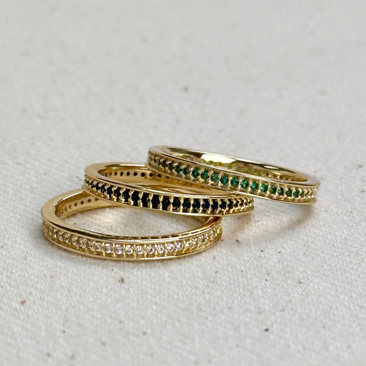 Eternity CZ Band Ring for Women | Sparkling Wedding Band | Stackable Ring | Hypoallergenic Jewelry
