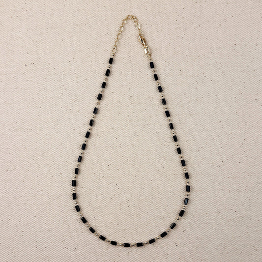 Baguette CZ Tennis Necklace - Delicate Cubic Zirconia Chain 1.5mm