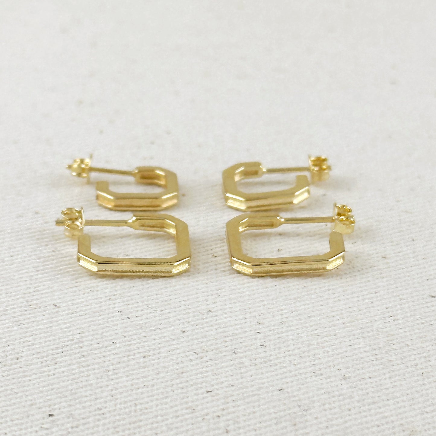18k Gold Filled Square C-Hoop Earrings
