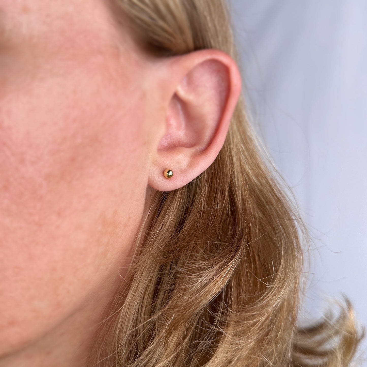 Ball Stud Earrings - Classic Round Studs for Women