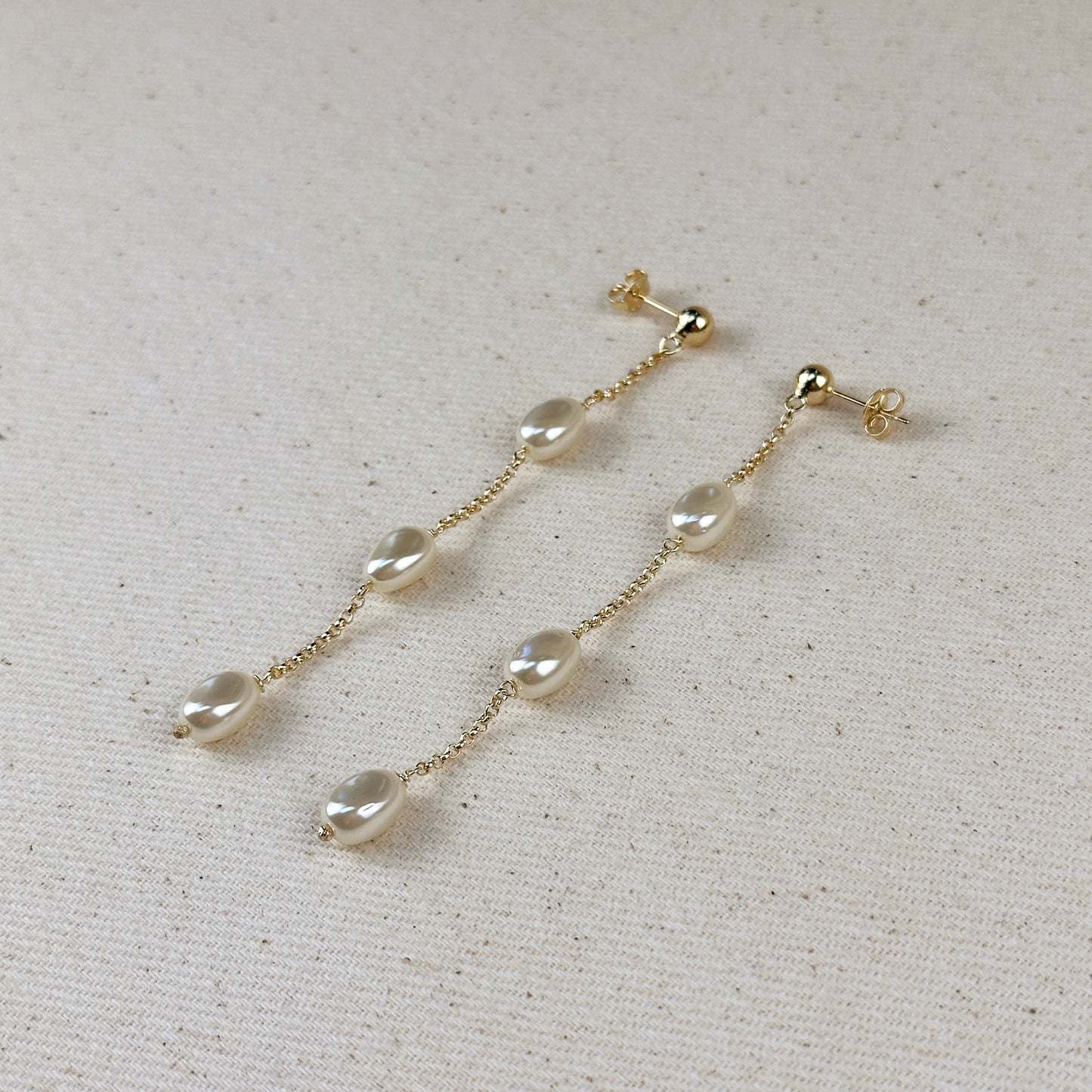 Baroque Pearl Drop Earrings - Long Statement Earrings for Women