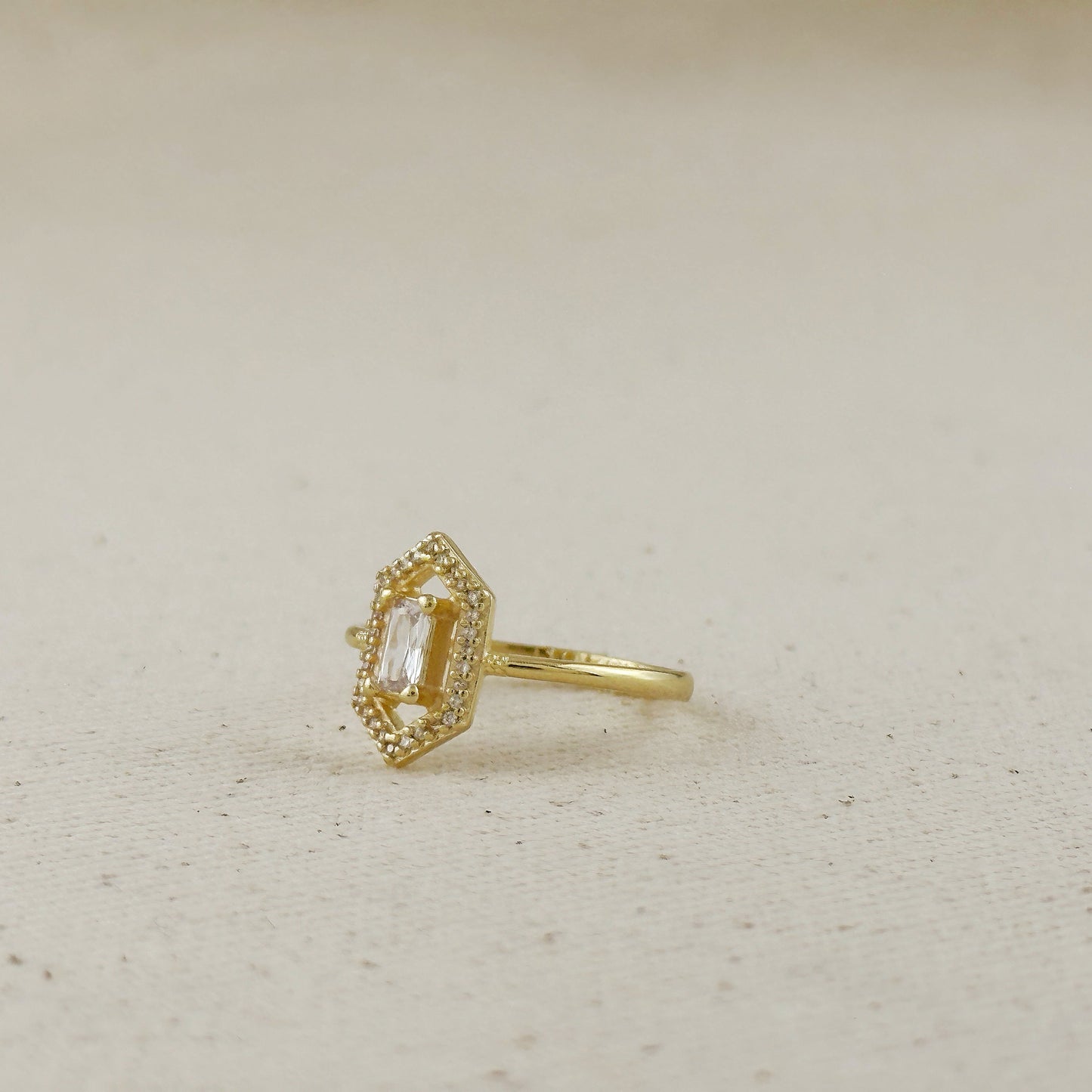 Elegant Baguette CZ Ring - Modern Statement Ring for Women