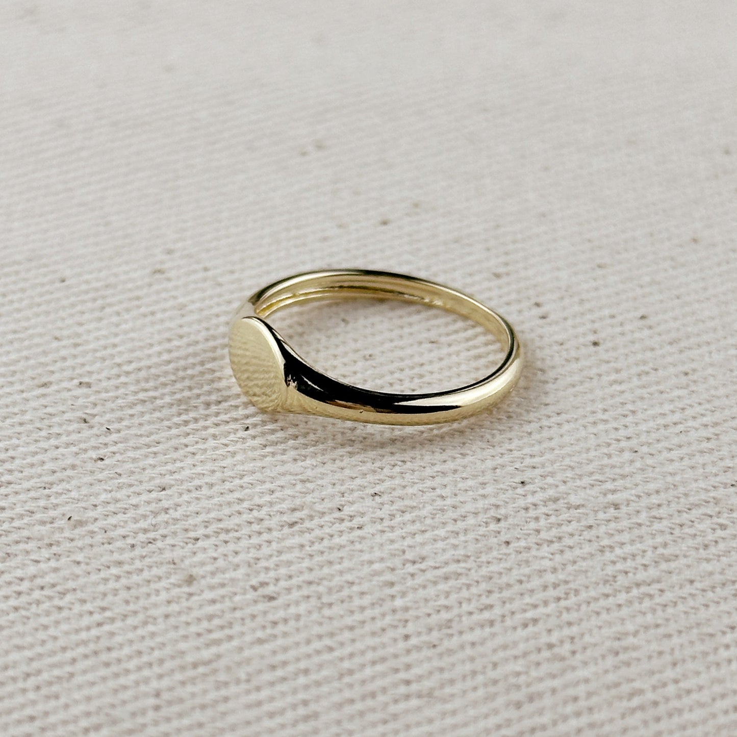 Signet Ring for Women | Classic Minimalist Statement Ring | Engravable Gold Ring