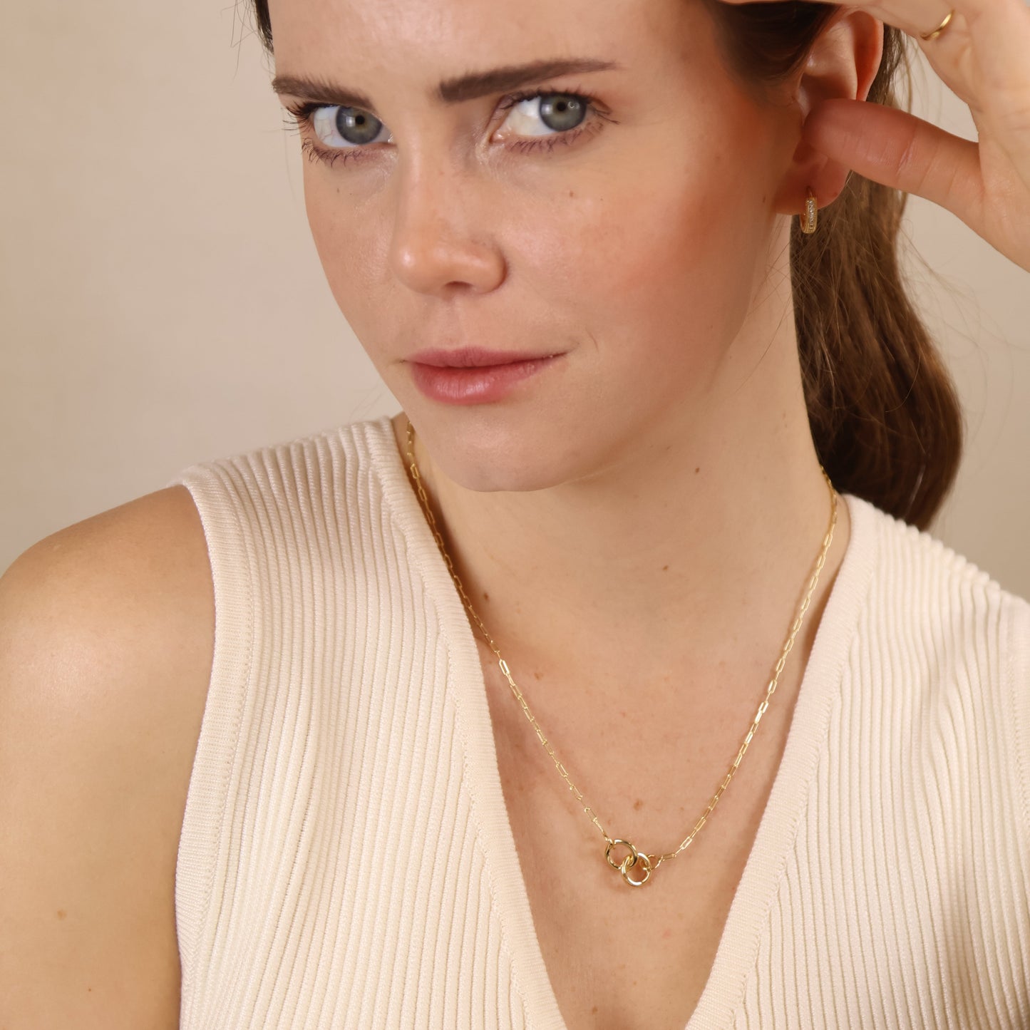 18k Gold Filled Linked Necklace