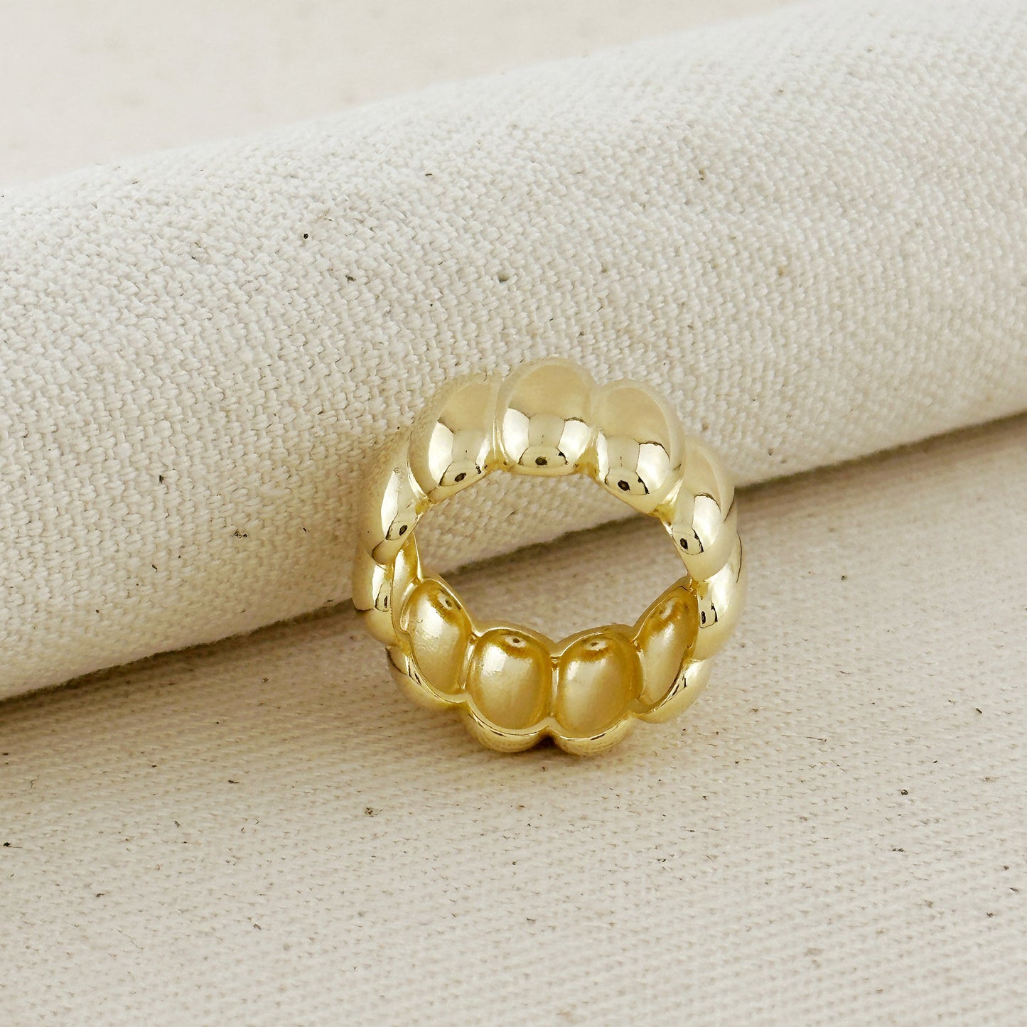 Oversized Scalloped Ring for Women | Statement Ring | Vintage Art Deco Style Ring